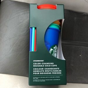 Starbucks Color Changing Cold Cups 5 Pack New in Package